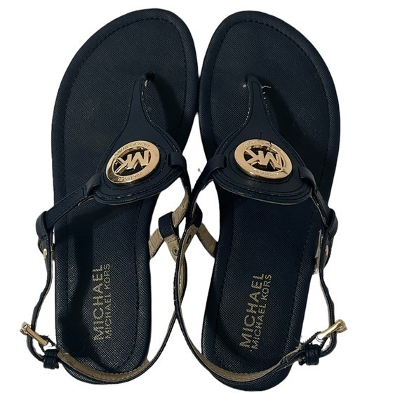 Michael Kors Blue & Gold Sandals Size 6.5 - Picture 2 of 9
